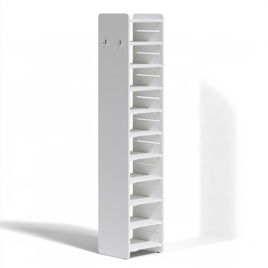 Meuble de rangement en bois, coloris blanc
