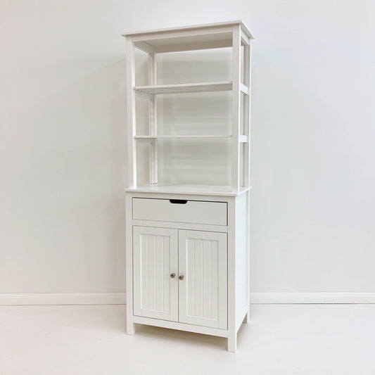 Armoire de cuisine haute aux lignes épurées, coloris blanc