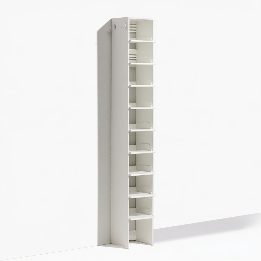 Meuble de rangement en bois, coloris blanc