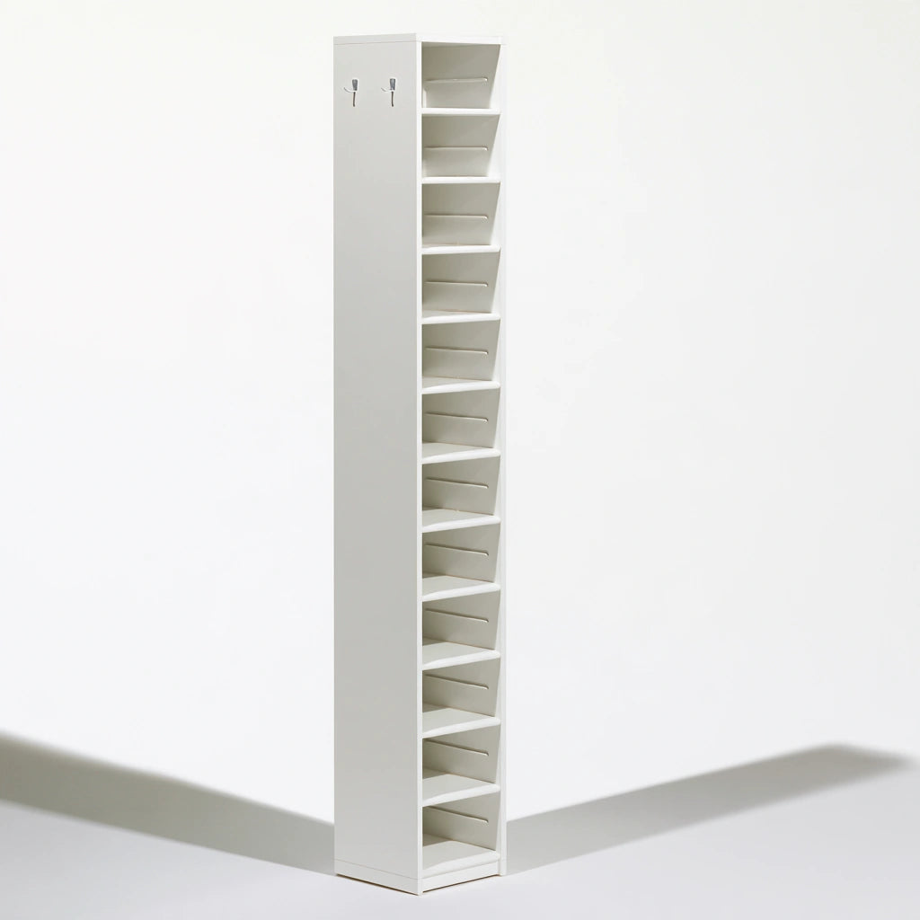 Meuble de rangement en bois, coloris blanc