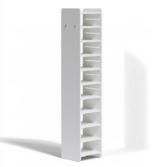 Meuble de rangement en bois, coloris blanc